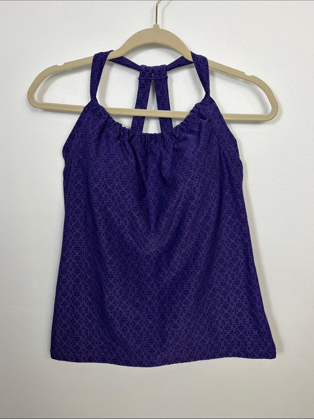 Prana Quinn Jacquard Yoga Tank Strappy Back Adjustable Strap Top Women’s Large